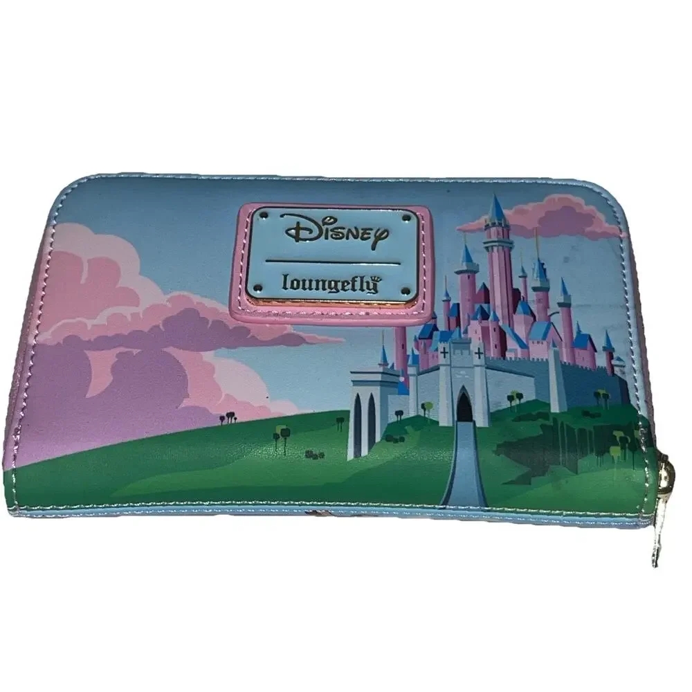 Loungefly Sleeping Beauty Three Fairy Godmothers Castle Zip Around Wallet New